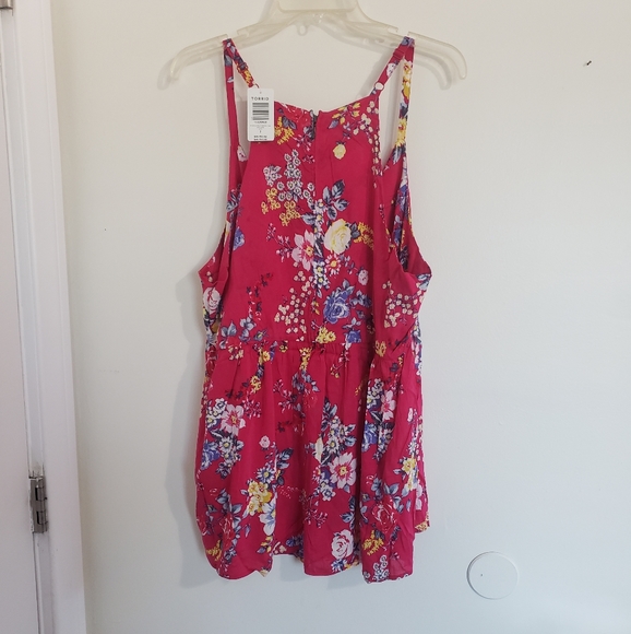 NWT Torrid Pink Floral Challis Babydoll Cami - Picture 5 of 6